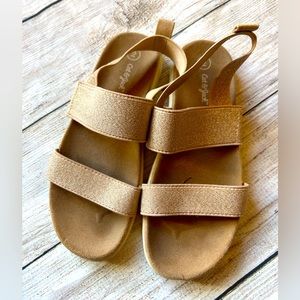 Girl’s Sparkly Rose Gold Sandals